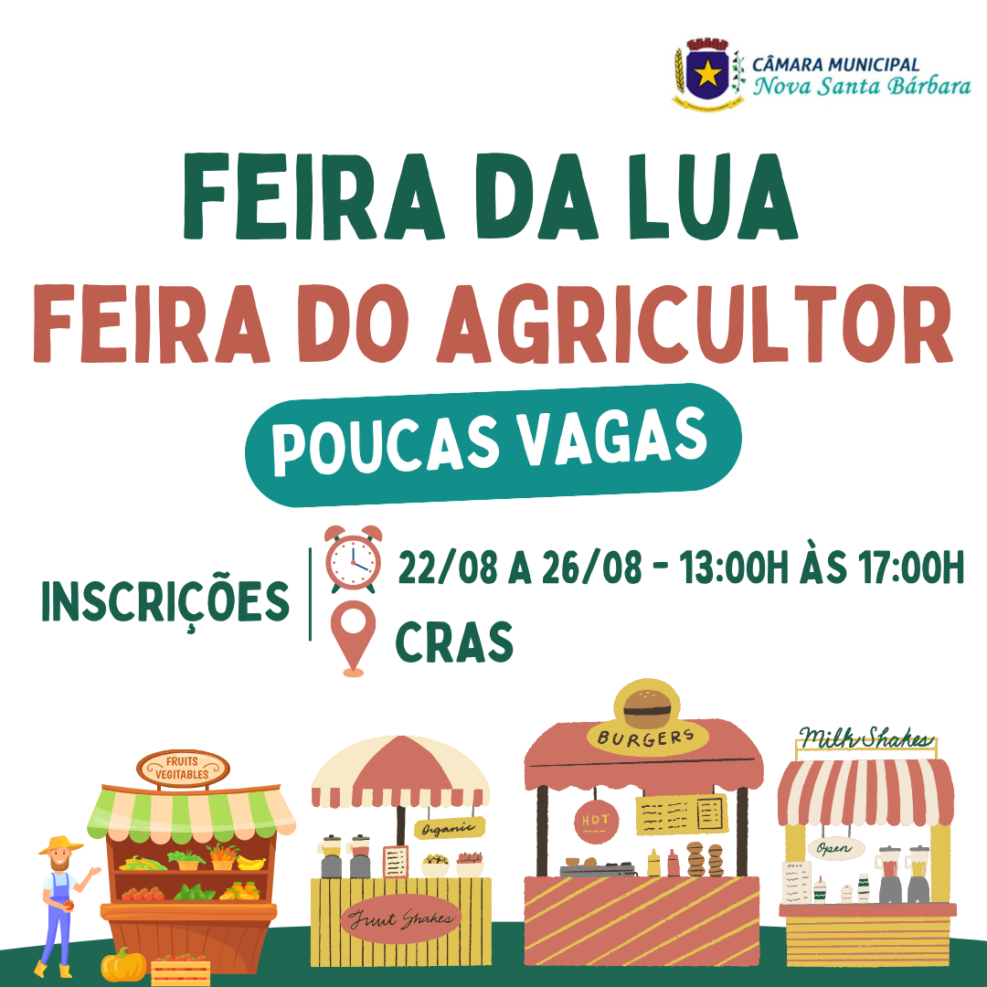 Inscrições abertas para aderir Barraca na Feira da Lua e Feira do Agricultor